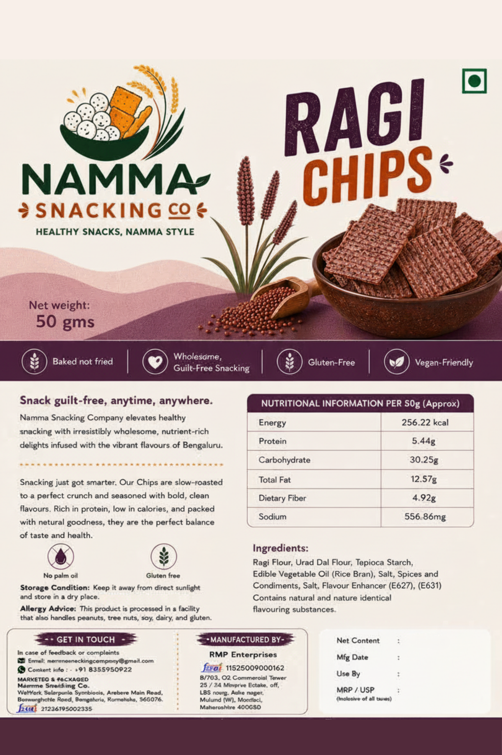 Ragi Baked Chips