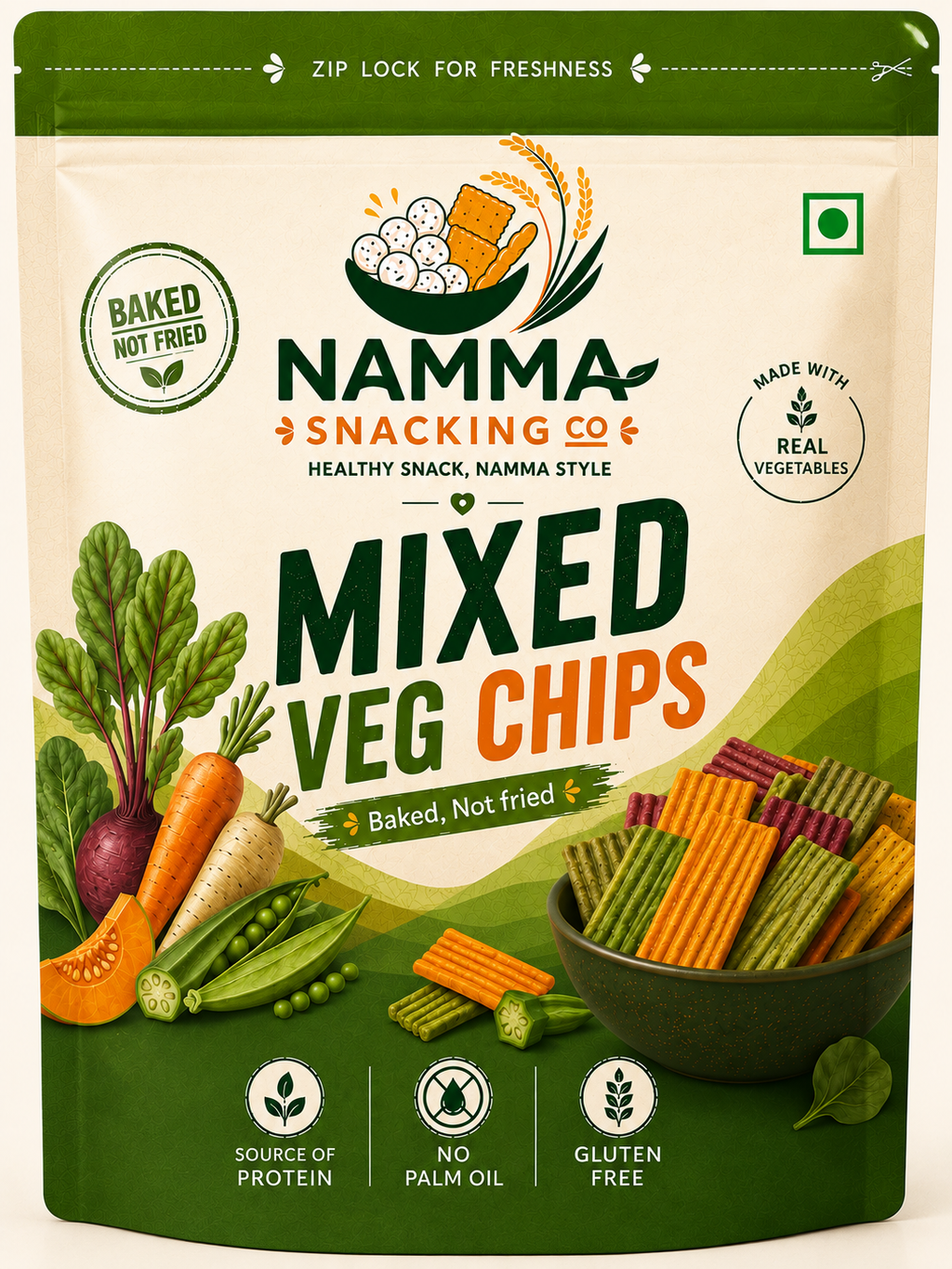 Mixed Veg Baked Chips